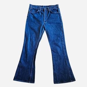 Vintage 1970s 646 Levis Orange Tab Bell Bottom Jeans Size 32x30
